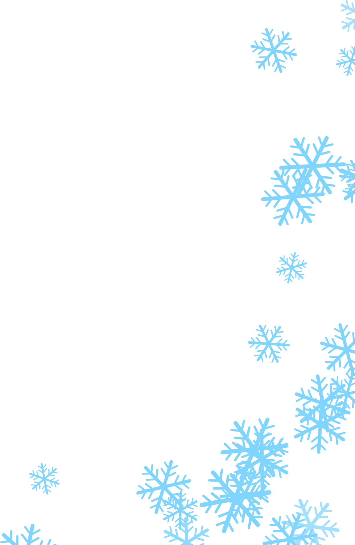 Blue snowflake clip art corner decoration