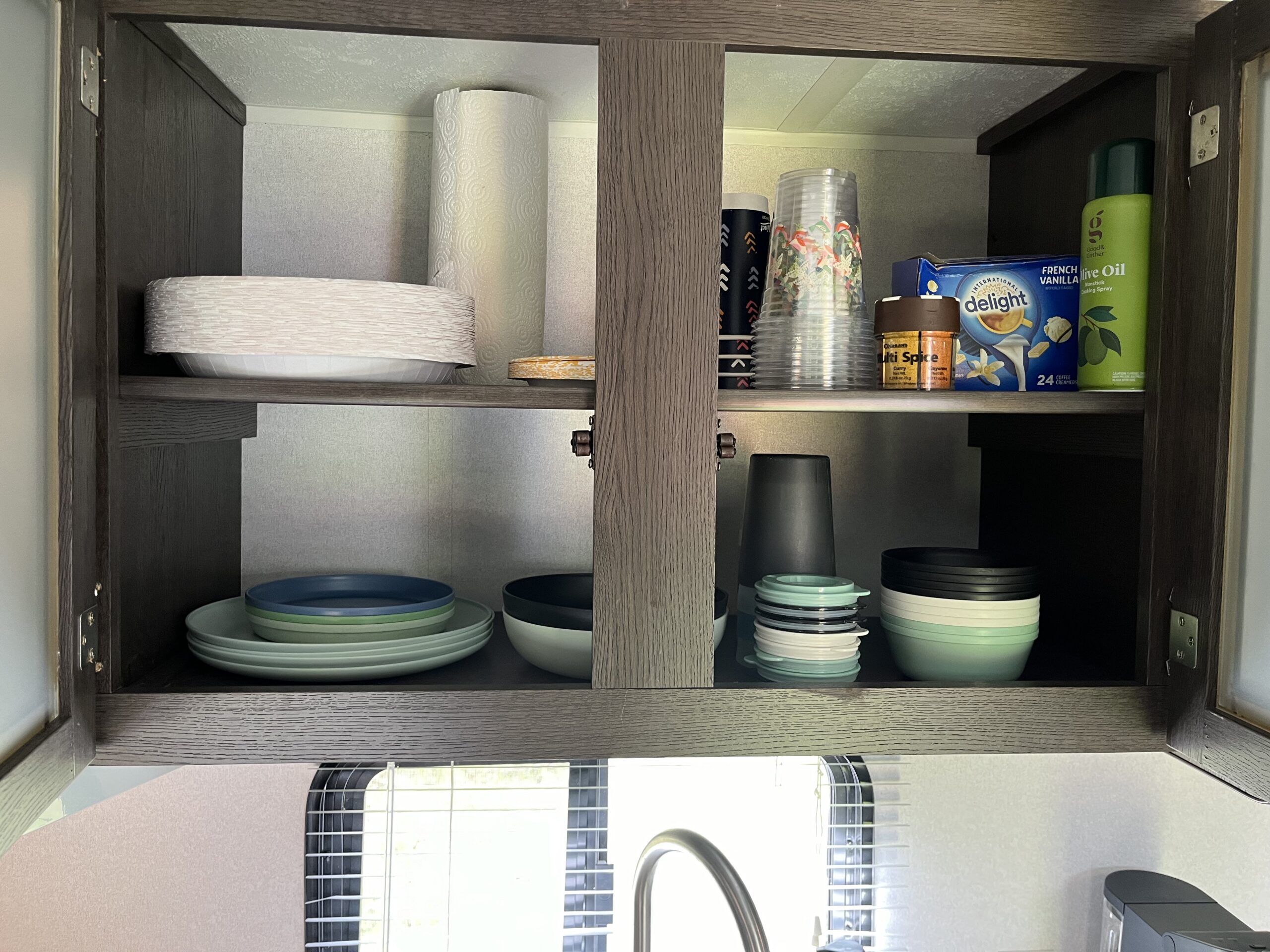 Dishes set in our camper rentals